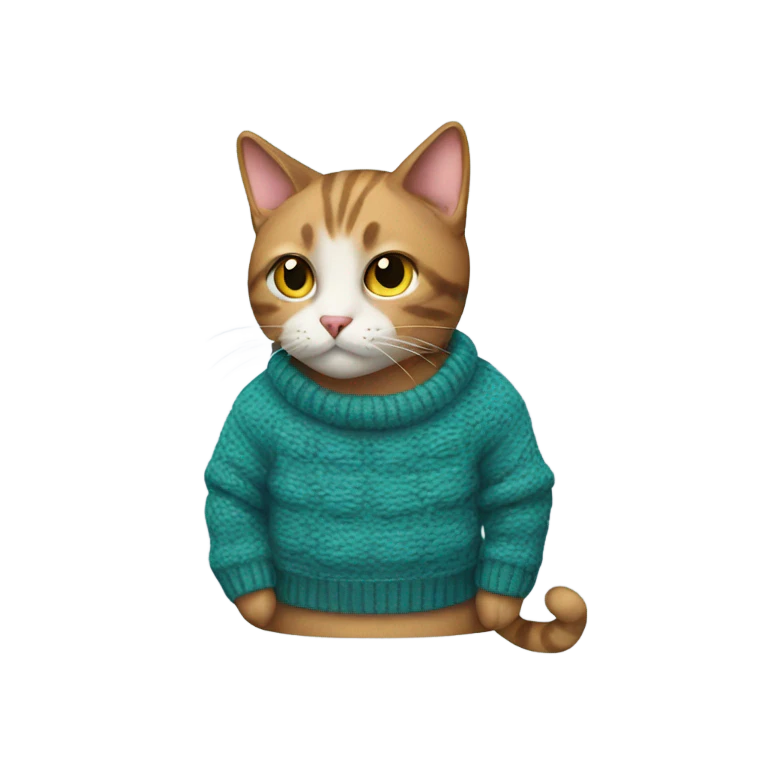 cat wearing a sweater  emoji