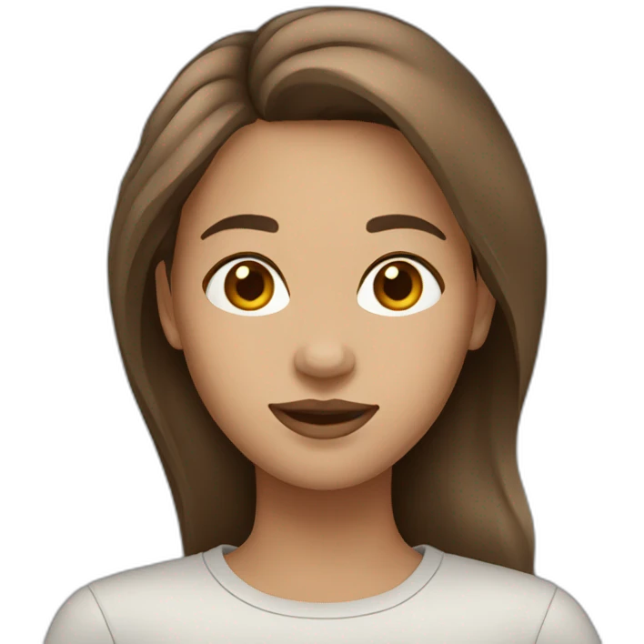women-brown hair- light skin emoji