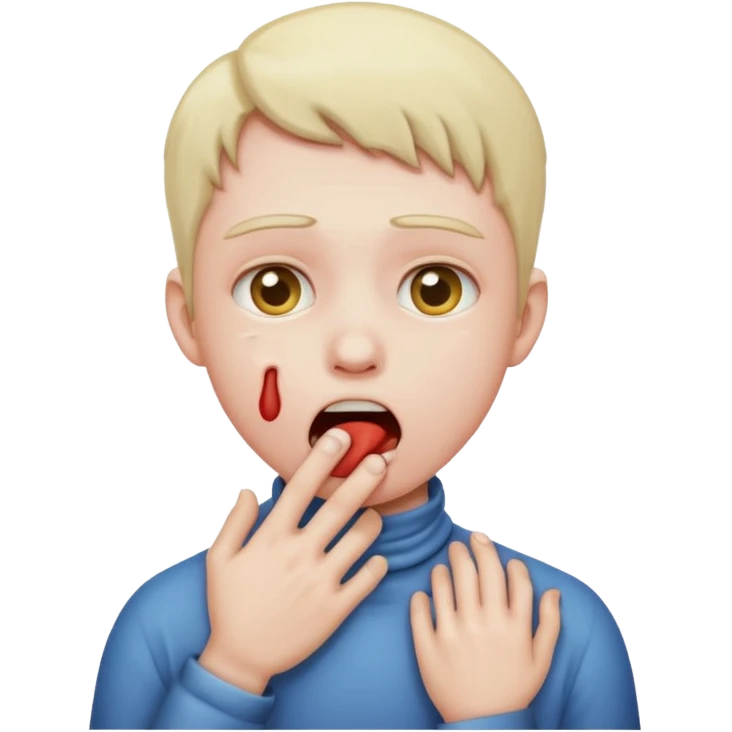 Person choking themselves  emoji