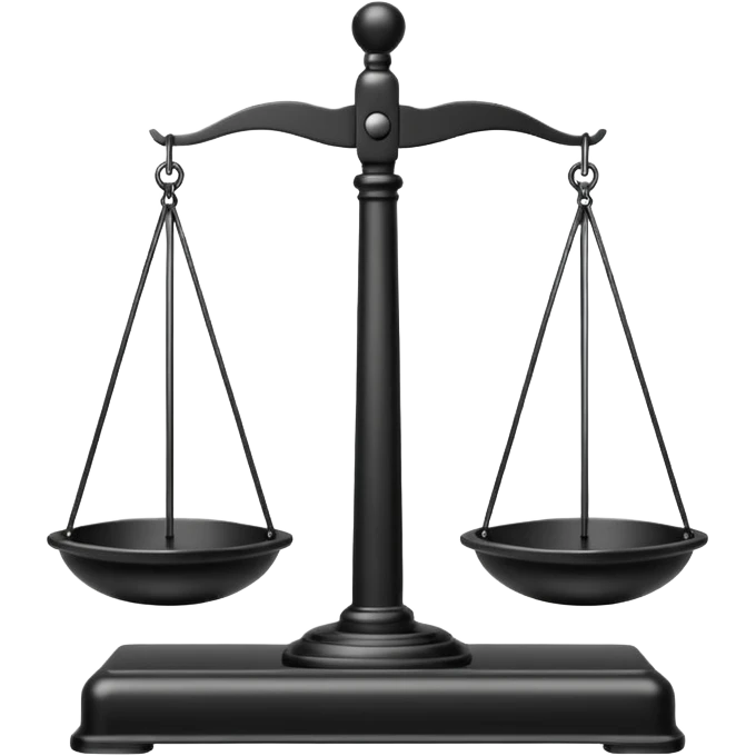 A line drawing of a balance scale. emoji