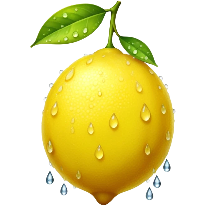 lemon with dewdrops emoji