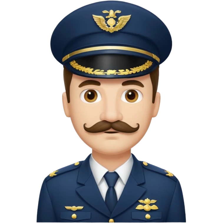 
moustache uniform man emoji
