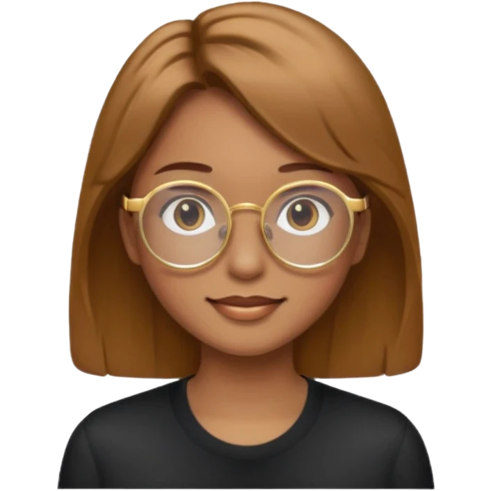 Chico pelo castaño claro com gafas redondas de color dorado  emoji