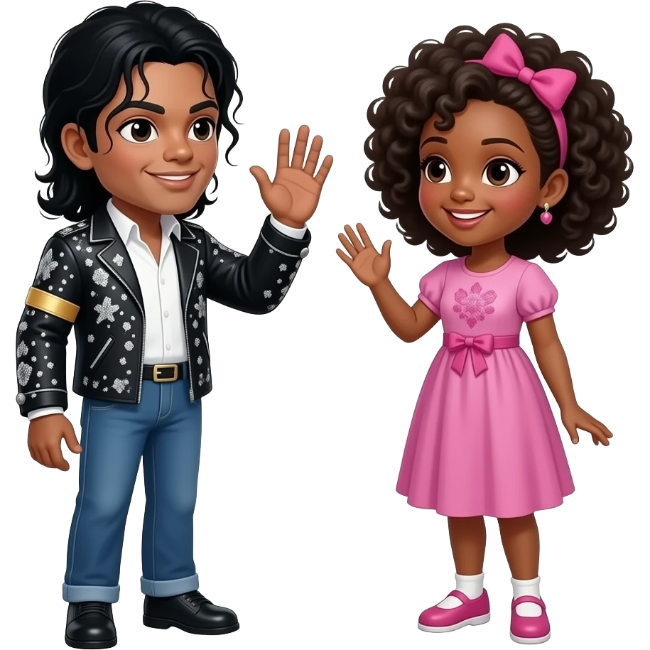 Michael jackson saying hi to afro haired girl najma emoji