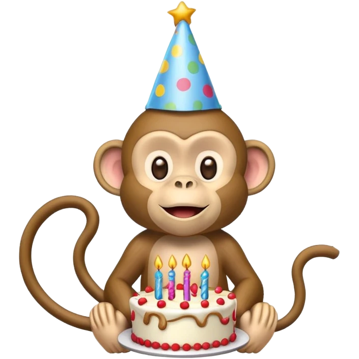 Monkey birthday emoji