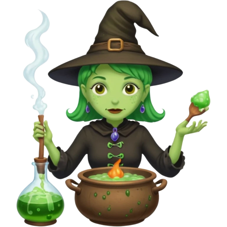 green witch cooking potion emoji