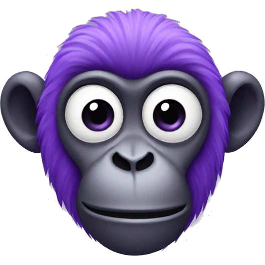 Purple monkey emoji