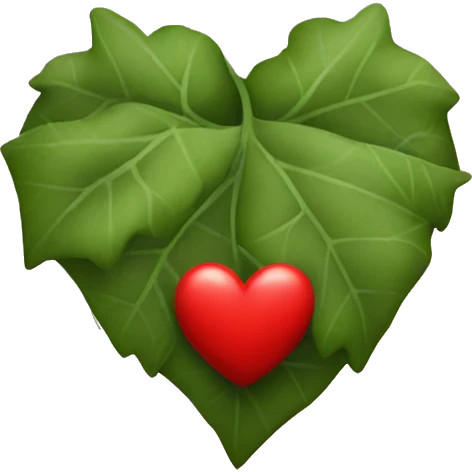ivy wrapped around red heart emoji