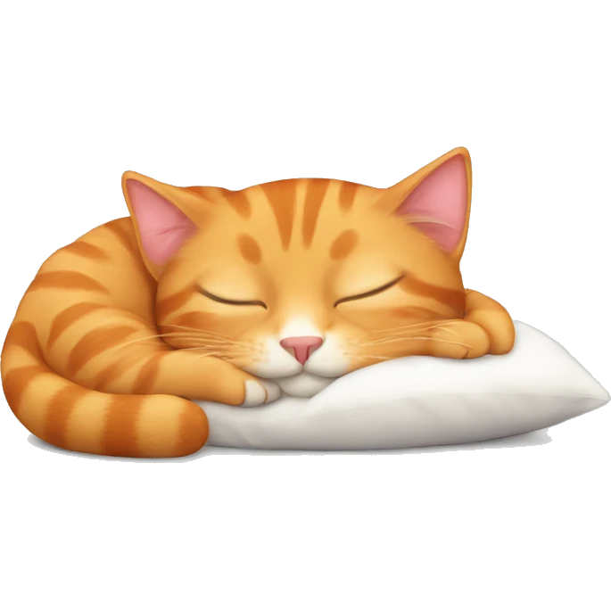 ginger cat sleep with open mouth emoji