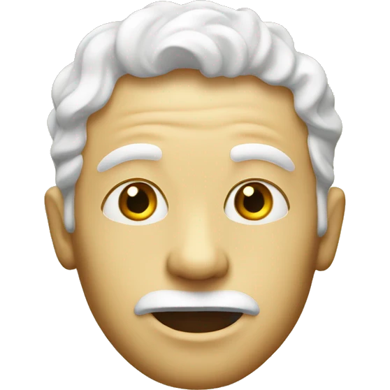 White guy emoji with butter cream all over his face  emoji