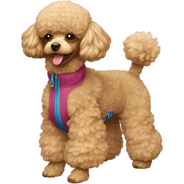 Toy poodle ski emoji