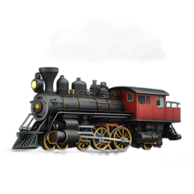 locomotive on a cloud emoji