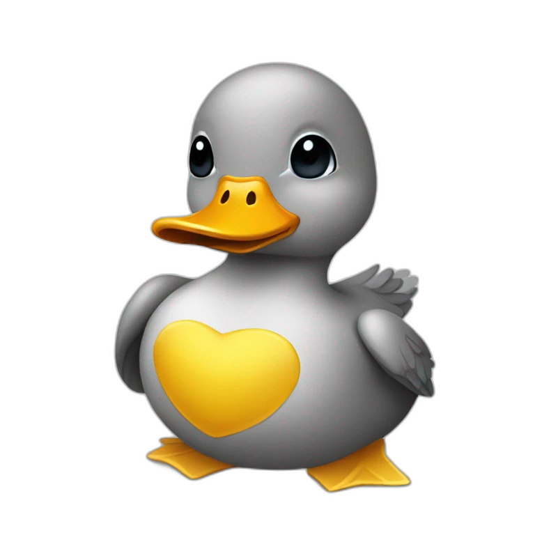 Cute cuddle duck as hacker emoji