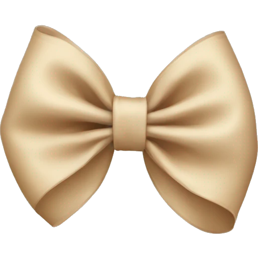 Beige bow emoji