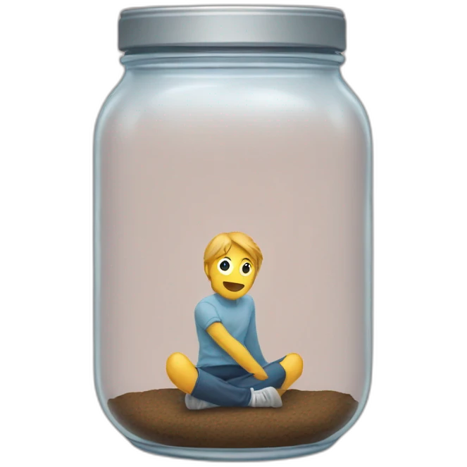empty jar in between human legs emoji