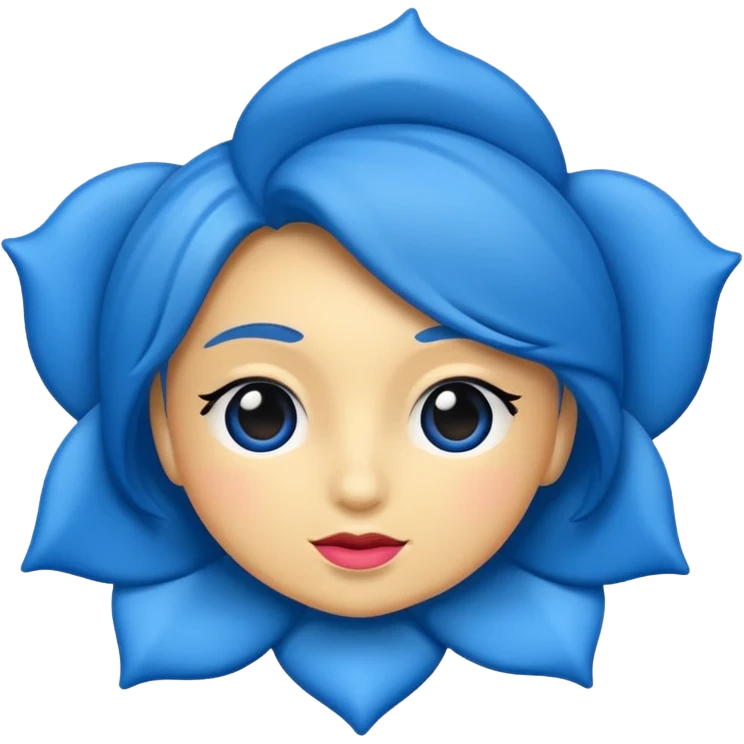 Rosa azul emoji