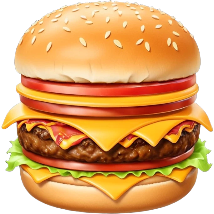 Bacon and cheese burger  emoji