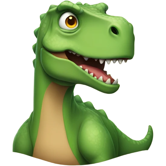 Dino with side eye  emoji
