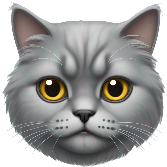 Grey persian cat  emoji