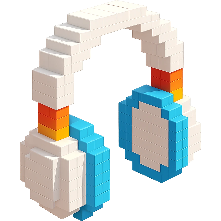 full-size white headphones emoji