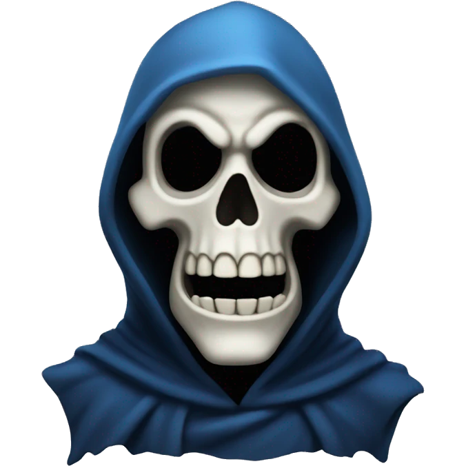blue grim reaper saying wow emoji