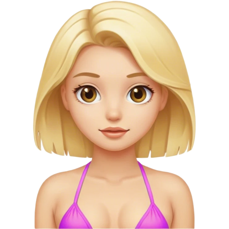 Pretty blond girl in bikini emoji
