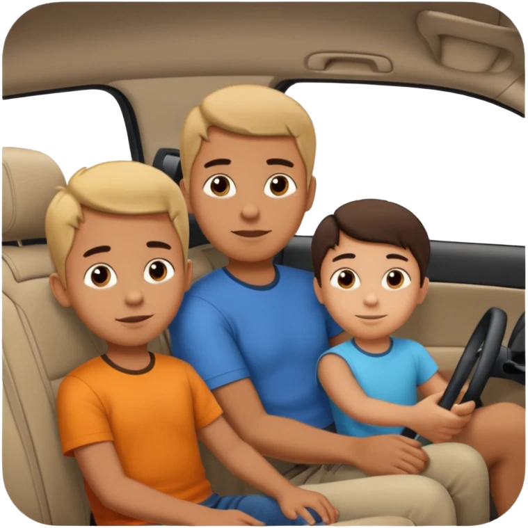 A Kid In A Car Interior In The  Seat With Your Dad emoji