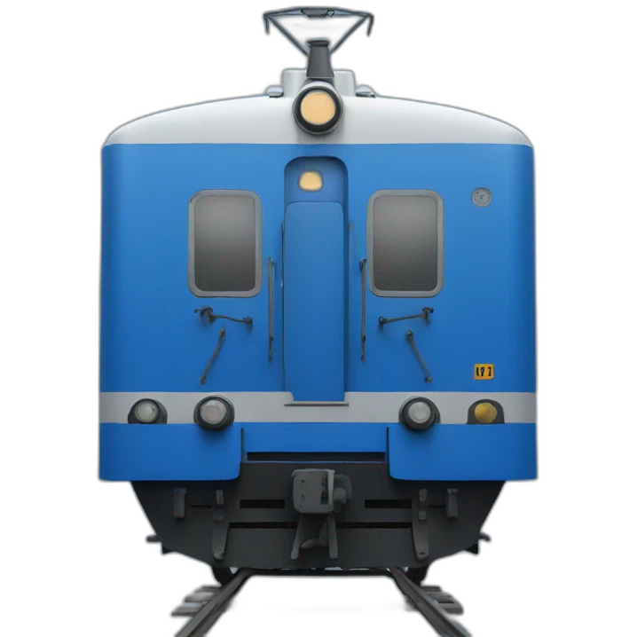blue russian train, frontal view emoji