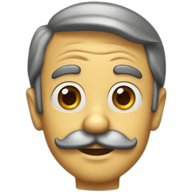old Pinocchio with mustache emoji