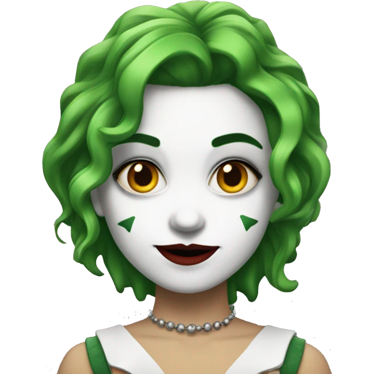 Menina gótica coringa emoji
