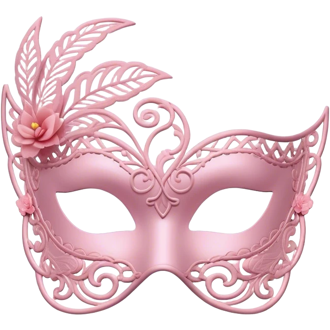 Light pink lace mask emoji