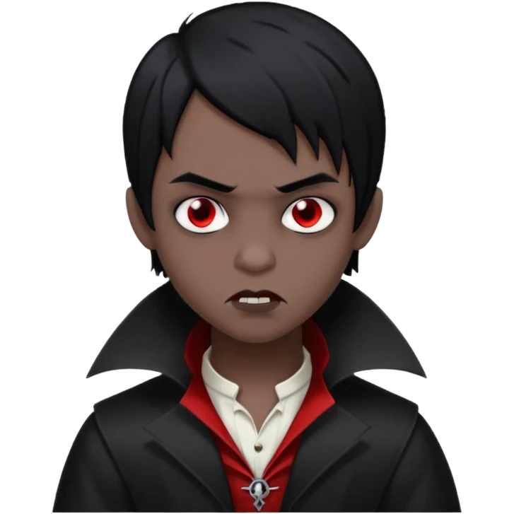 Boy, Vampire, Black Hair, medium long, emo, dark, spooky  emoji