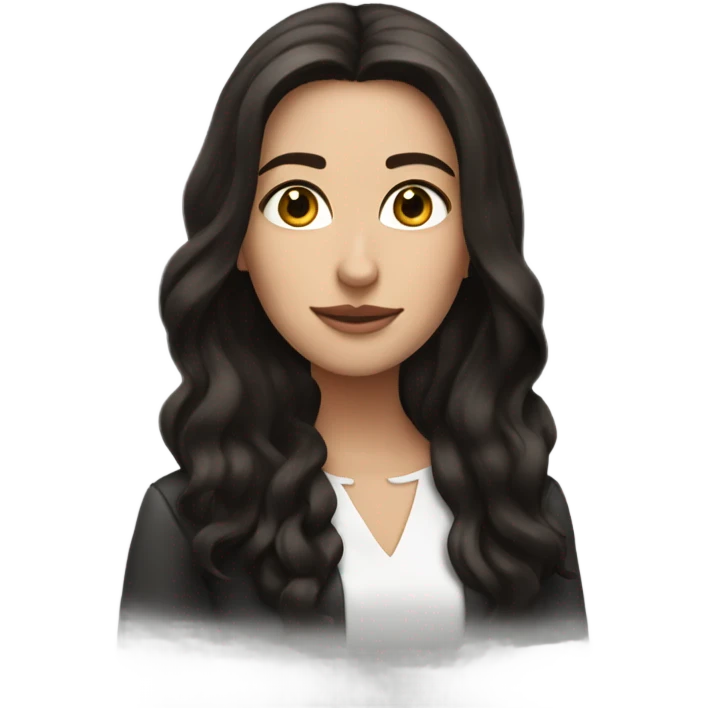 Brunette with Dálmata  emoji