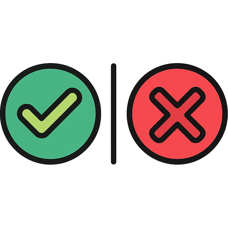 symbols of advantages and disadvantages emoji