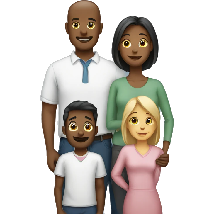 Family from man, woman and 2 cats emoji