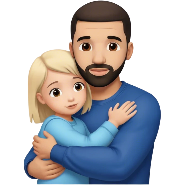 Drake hugging a child emoji