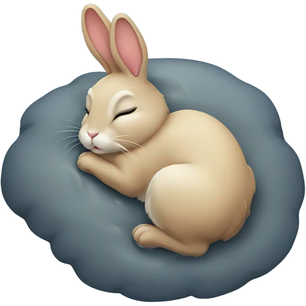Bunny sleeping on a puddle emoji
