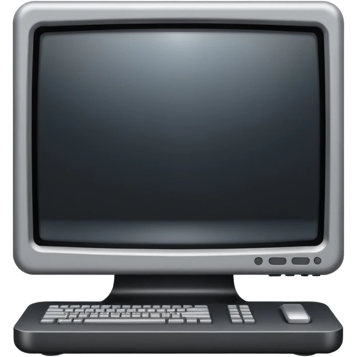 Minimal emoji icon of a modern metallic studio monitor, front view, detailed geometry, dark metallic body, subtle highlights, isolated emoji