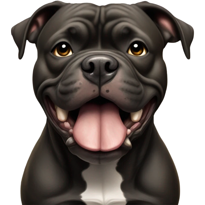 Black american bully with blunt emoji