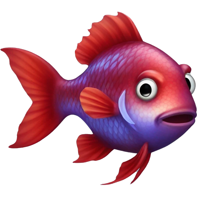 Red Shimmer Fish emoji