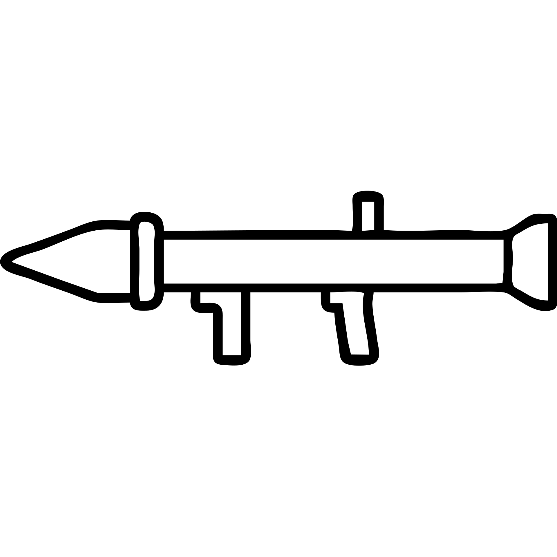 outlined icon of an anti-tank rocket launcher emoji