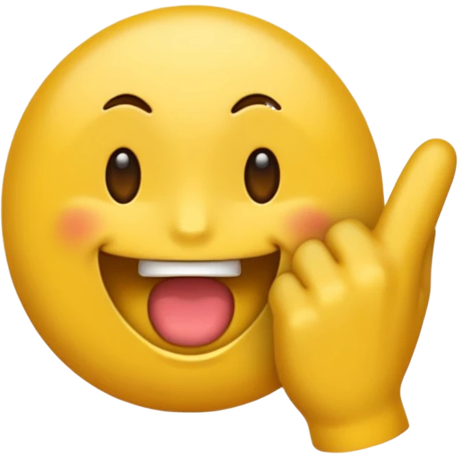 Un emoji content qui tire la langue avec les deux mains sur les côté  emoji