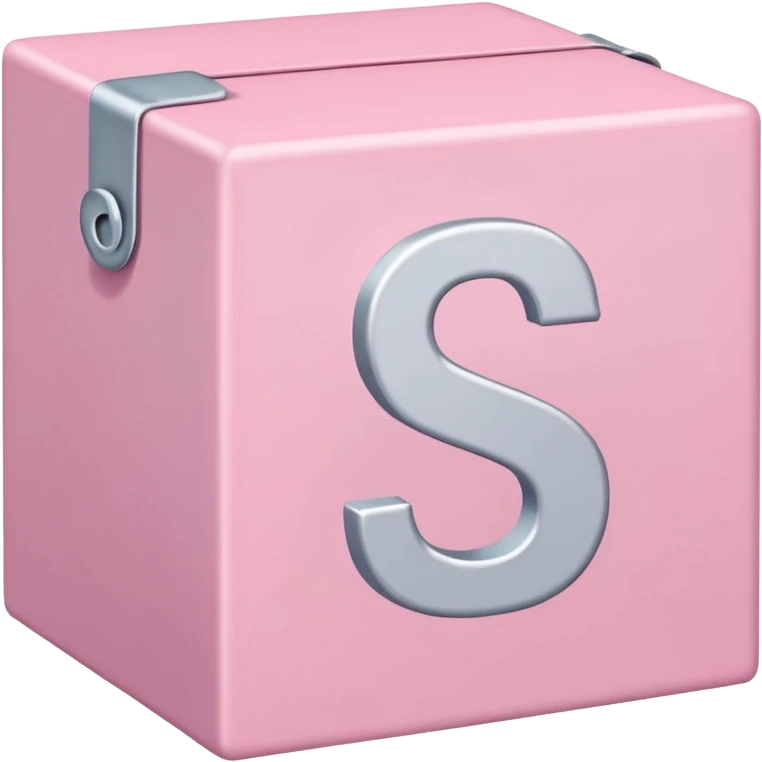 The letter S in a light pink box emoji