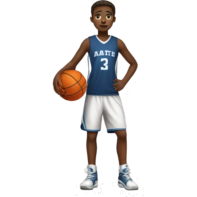 a teenager play basketball emoji