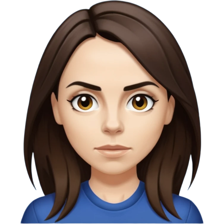Melanie C with dark brown long hair emoji