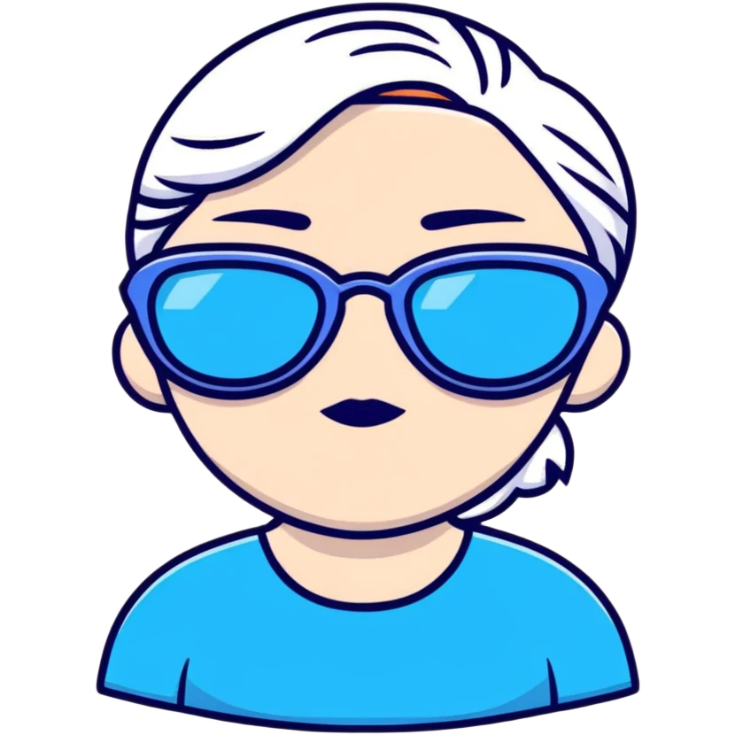 girl with blue sunglasses emoji