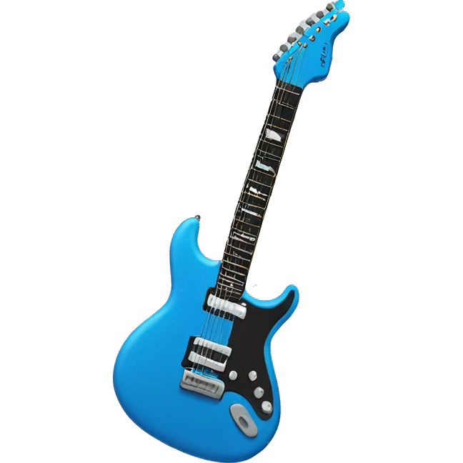 blue electric guitar emoji