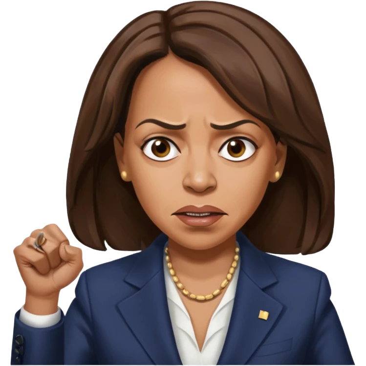 Kamalah Harris fighting trump emoji