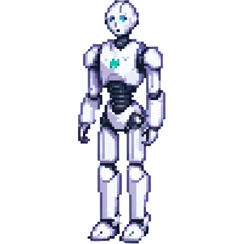 an artificial intelligence standing emoji