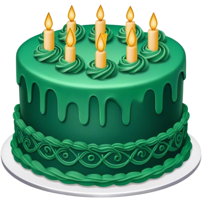 dark emerald cake emoji